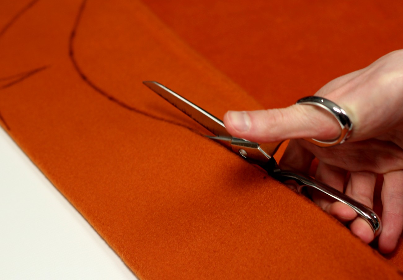 07 - cut out fox puppet body pattern