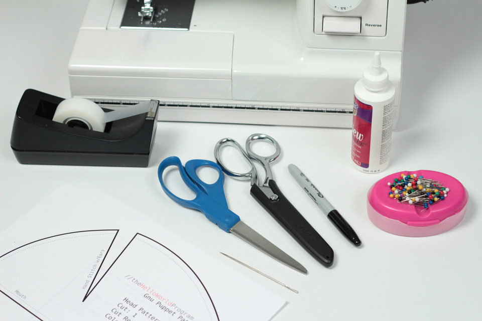 How to Make a Puppet: Pattern & Materials for a Gnu