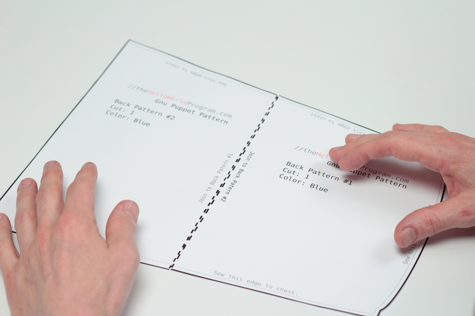 How to Make a Puppet: Pattern & Materials for a Gnu