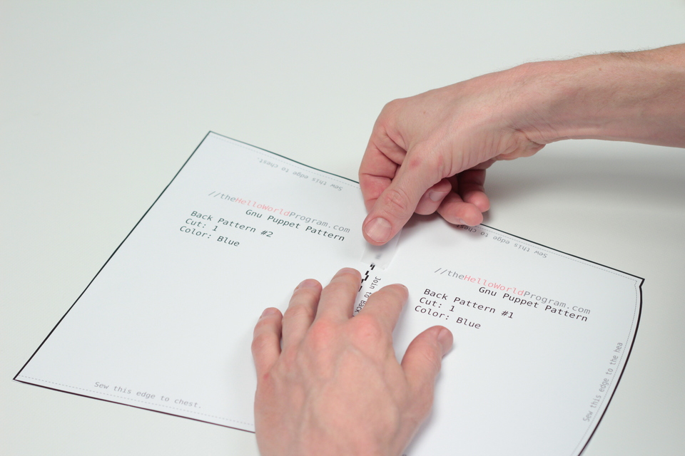 How to Make a Puppet: Pattern & Materials for a Gnu
