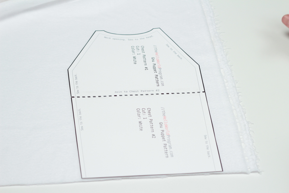 How to Make a Puppet: Pattern & Materials for a Gnu