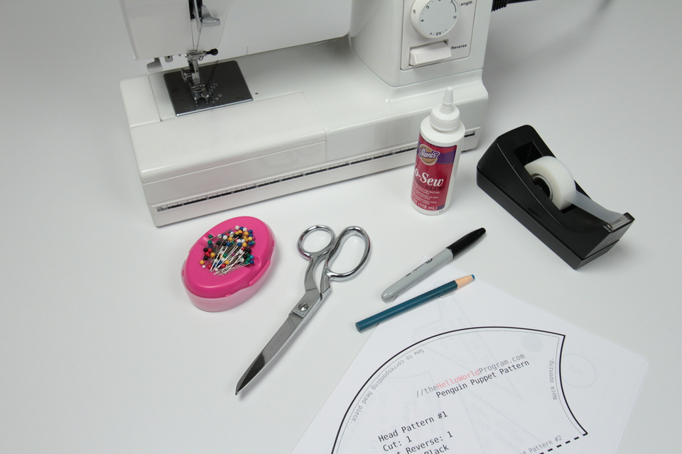 How to Make a Puppet: Pattern & Materials for a Penguin