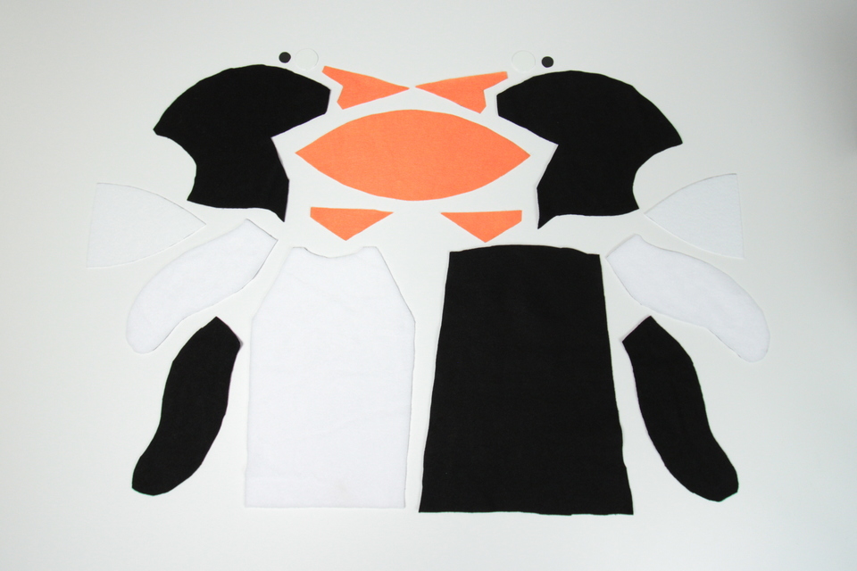 How to Make a Puppet: Pattern & Materials for a Penguin