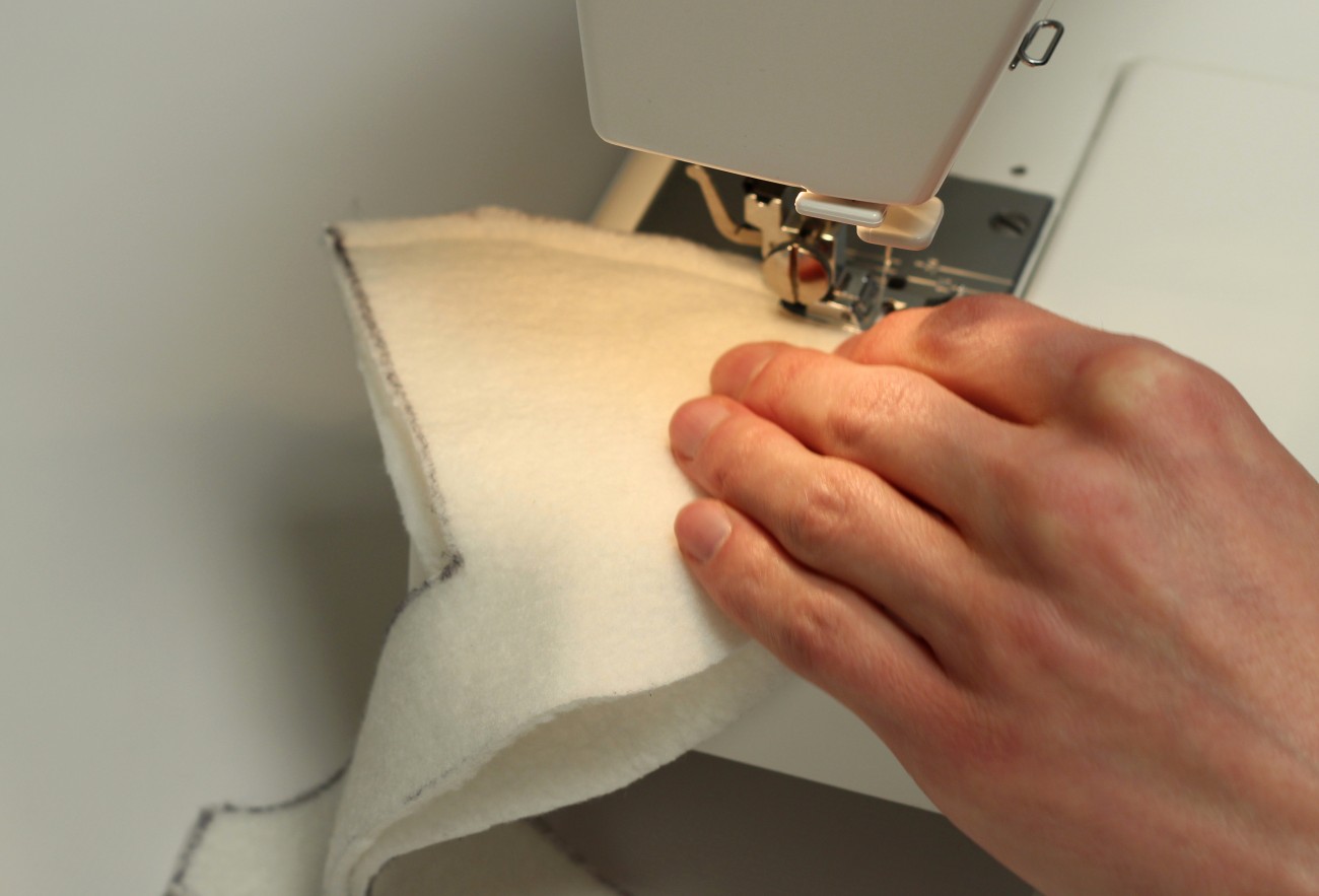 03 - sew only chin edge together