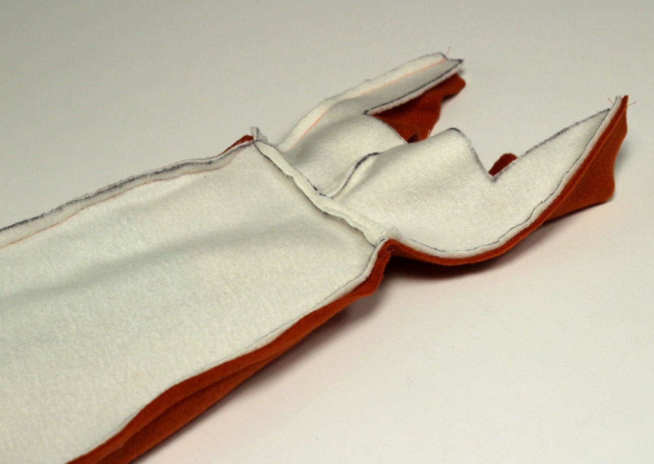 45 - fox body edges sewn