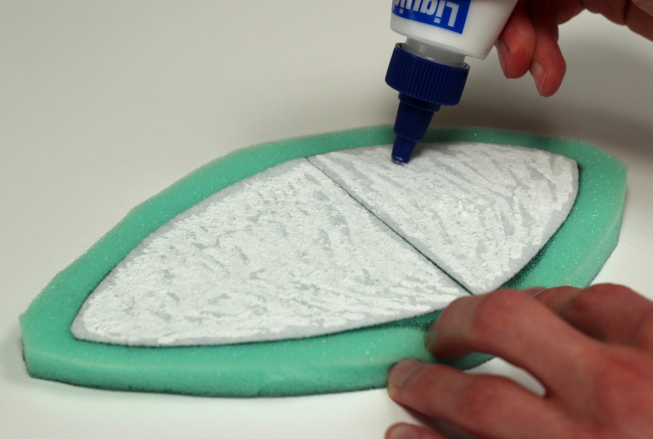 58 - glue top of stiffened felt