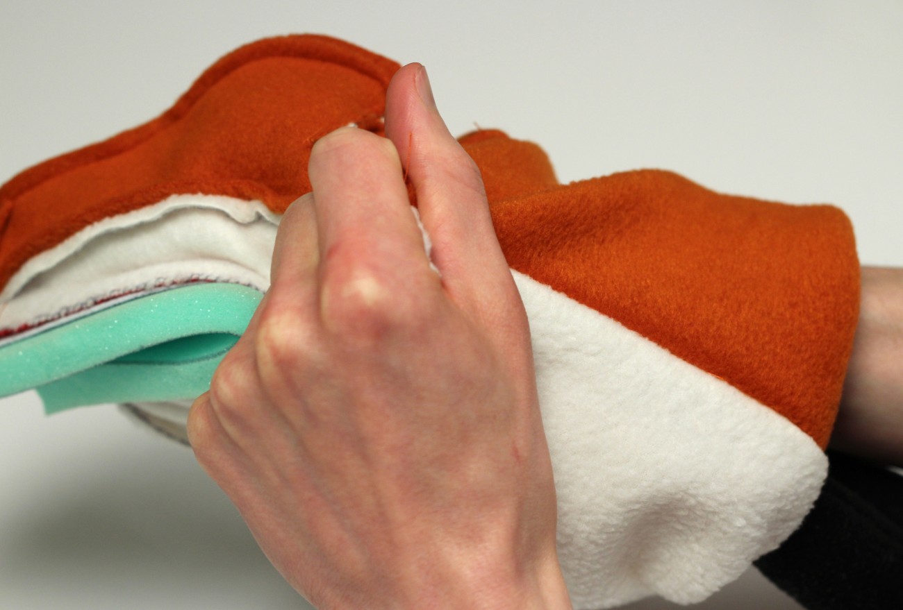 62 - turning fox puppet inside out