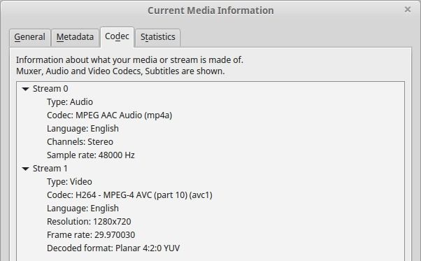 vlc media information