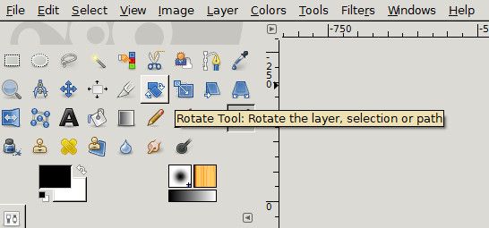 The Rotate Tool in GIMP