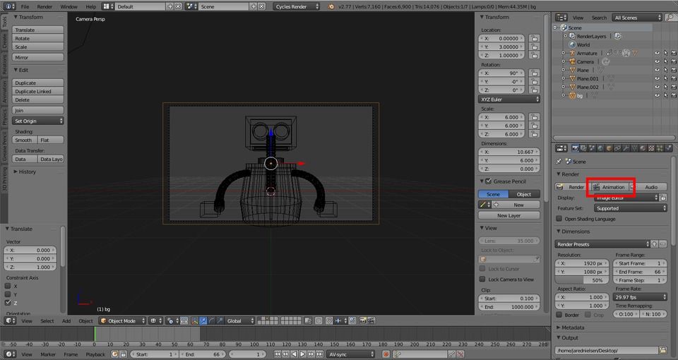 How to Model and Animate a Robot: Key Frame a Blender Animation • Dototot